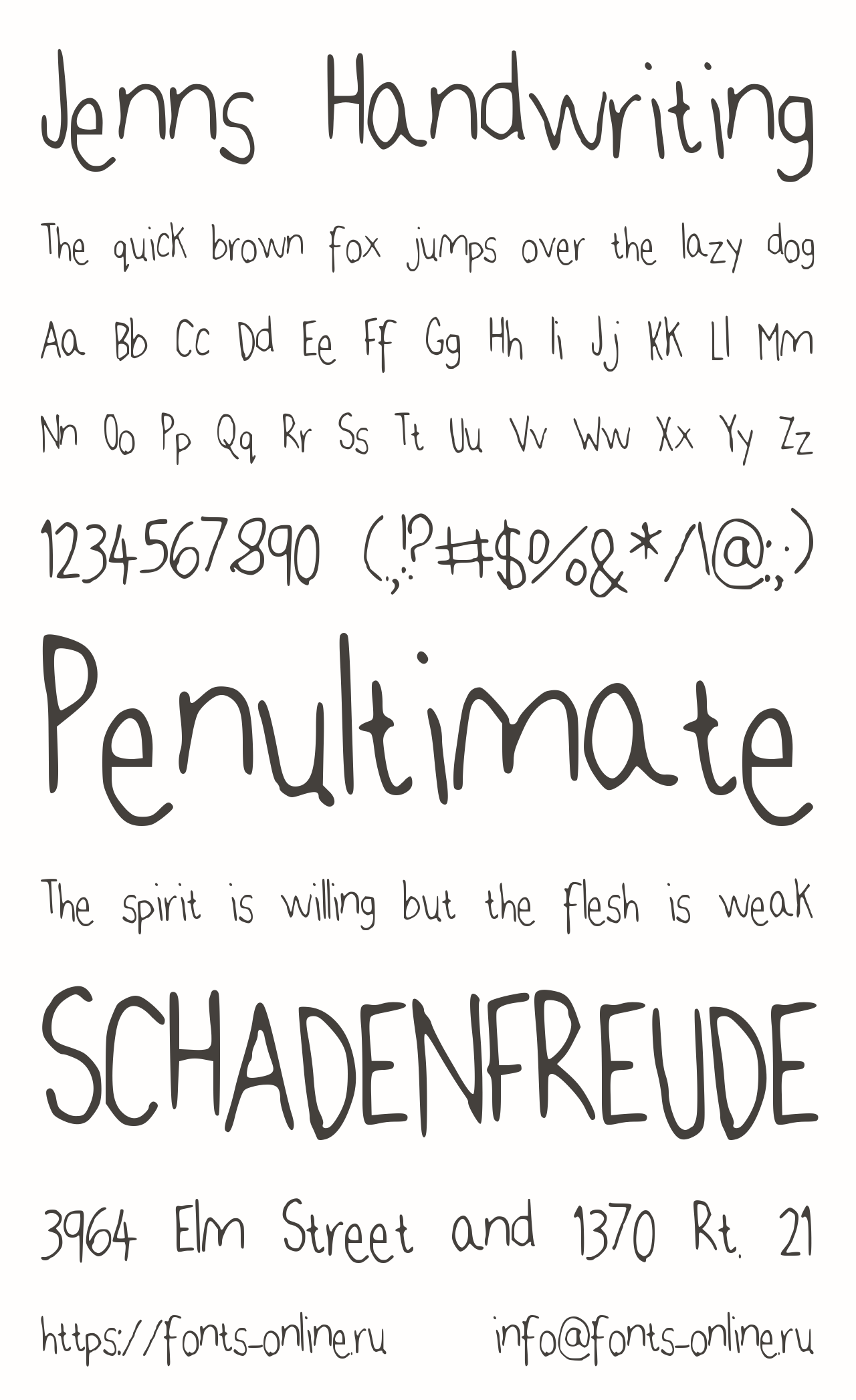 Jenns Handwriting Free Font Download